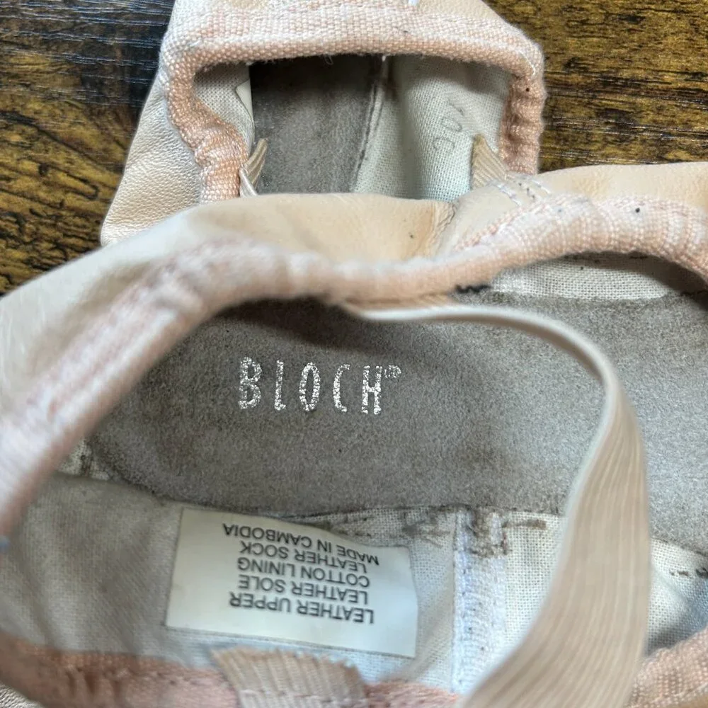 Bloch Girls Ballet Shoes Pink Leather Size 10C Child Dance Slippers